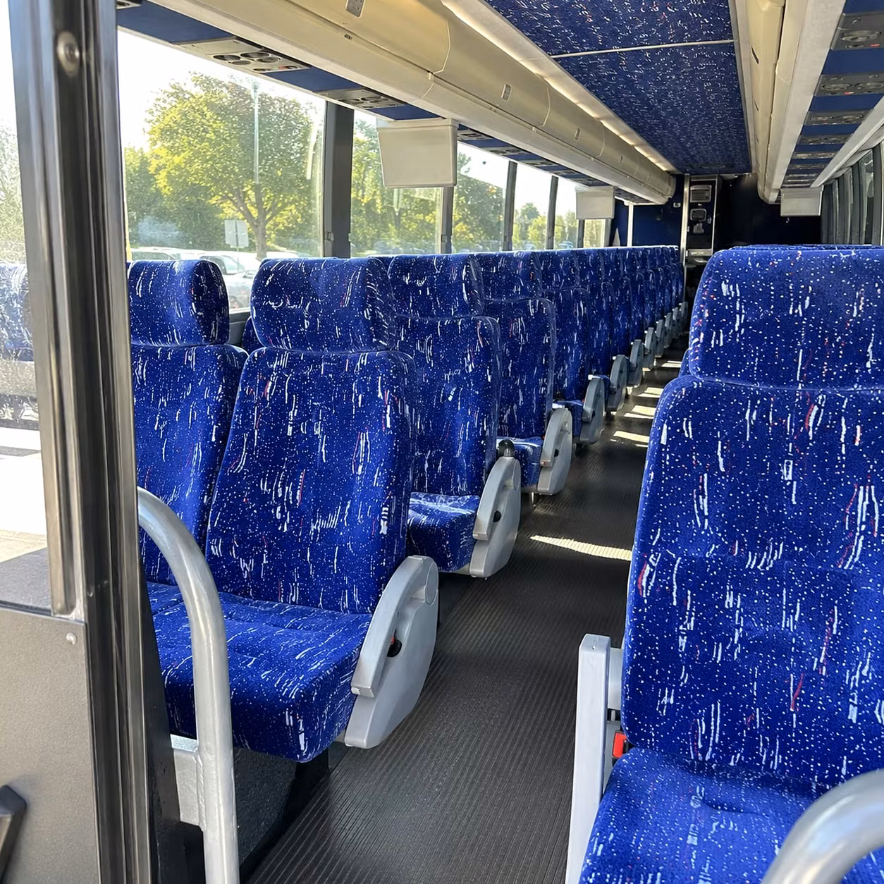 macon charter bus interior