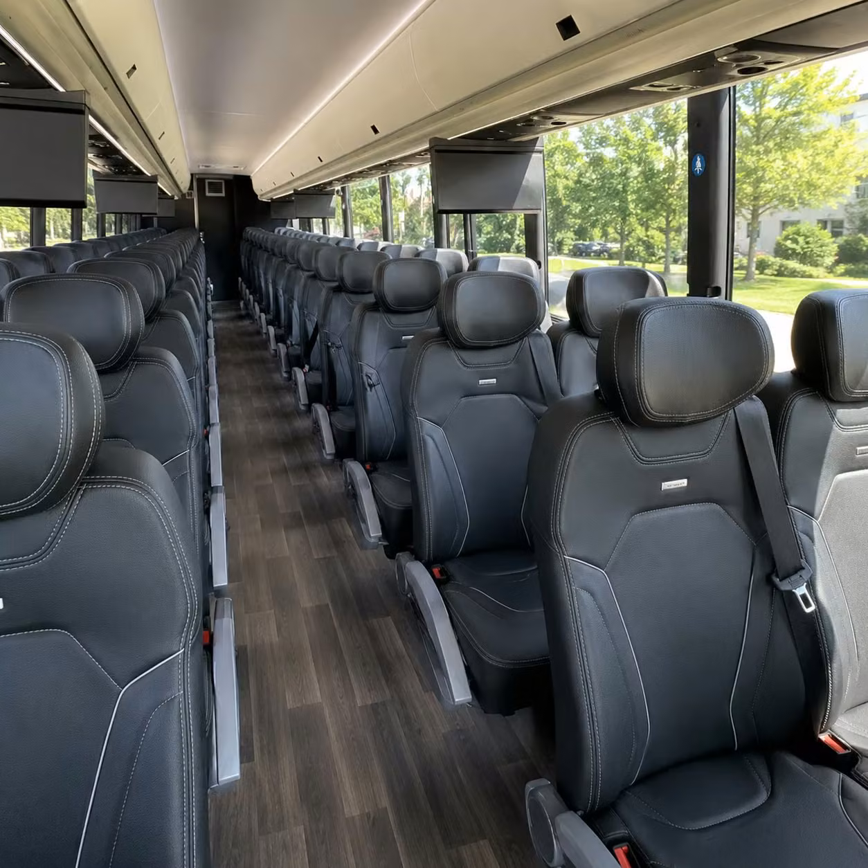 macon charter bus rental interior