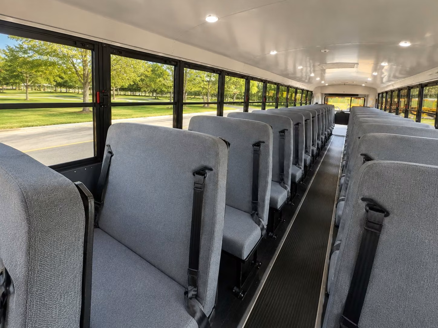 school bus inside